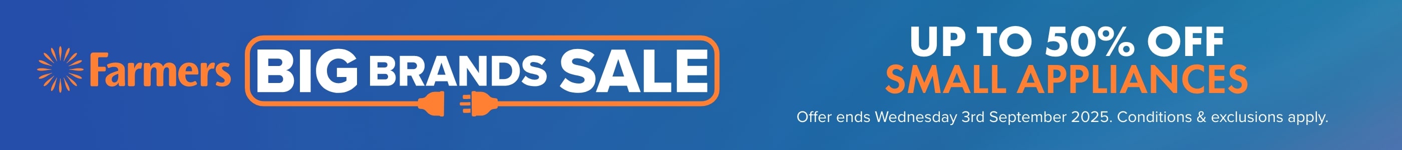 UP TO 50% OFF SMALL APPLIANCES