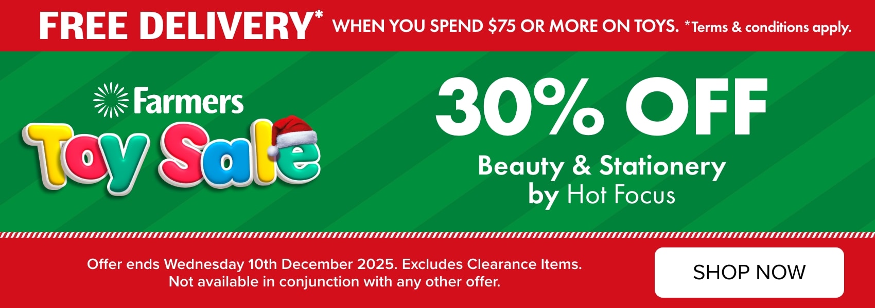 30% OFF Beauty & Stationery by Hot Focus