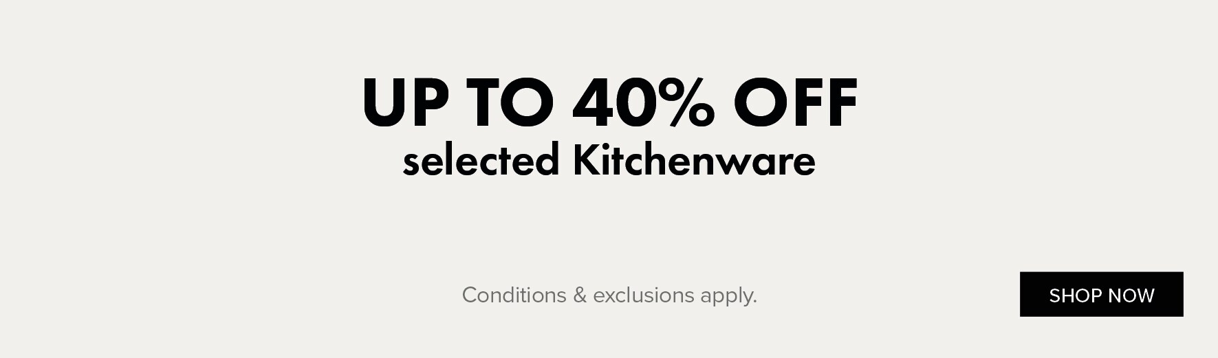 UP TO 50% OFF Selected Kitchenware