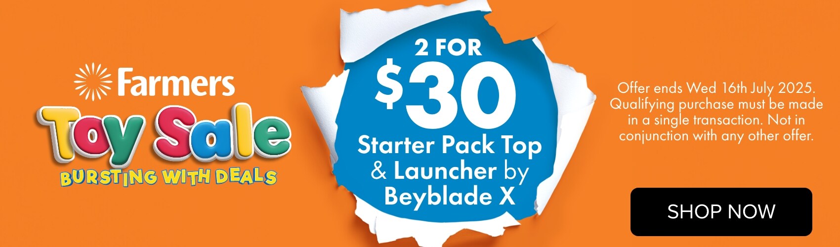 2 for $30 Starter Pack Top & Launcher by Beyblade X