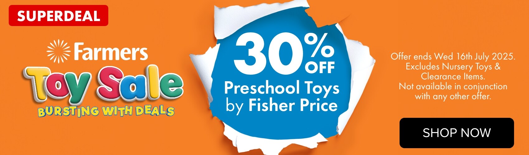 SUPERDEAL 30% OFF Preschool Toys by Fisher Price
