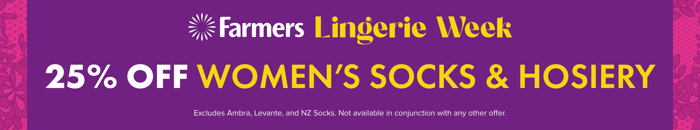 25% OFF Women's Socks & Hosiery