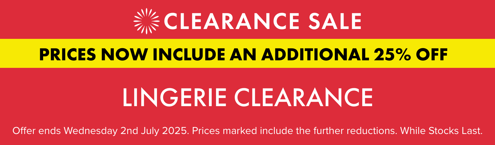 Women's Lingerie Clearance
