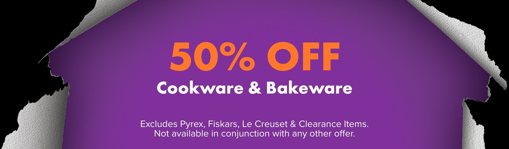 50% OFF Cookware & Bakeware