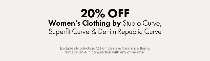 20% OFF Women's Clothing by Studio Curve, Superfit Curve & Denim Republic Curve