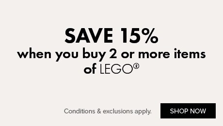 Save 15% When you buy 2 or more items of LEGO®