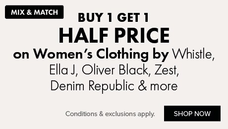 BUY 1 GET 1 HALF PRICE on Women's Clothing by Studio Curve, Superfit Curve & Denim Republic Curve