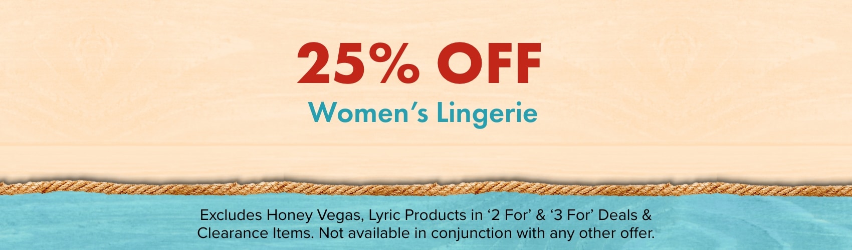 25% OFF Women's Lingerie