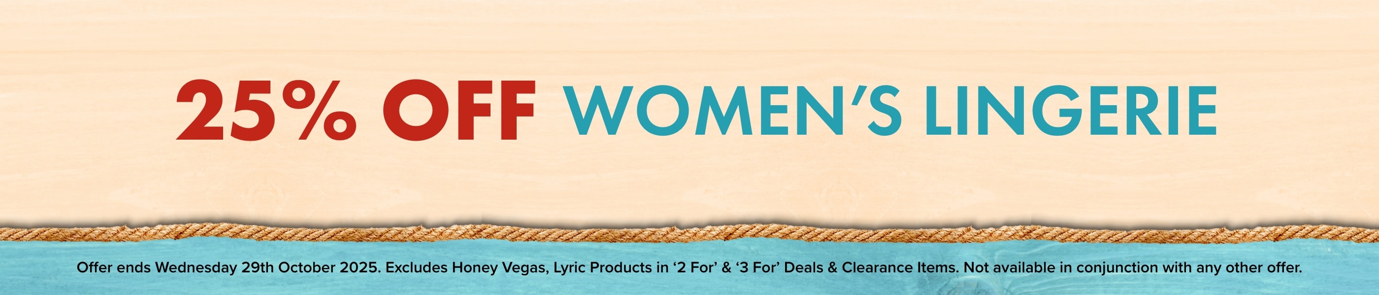 25% OFF Women's Lingerie