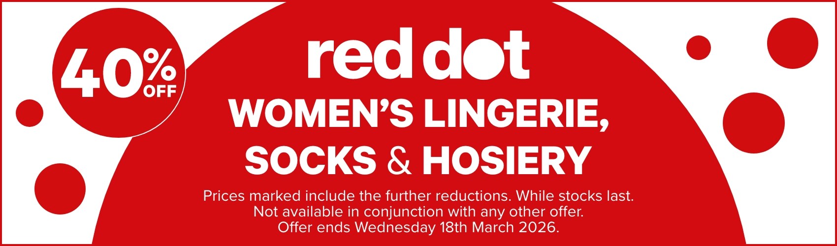 40% OFF Red Dot Lingerie, Socks & Hosiery