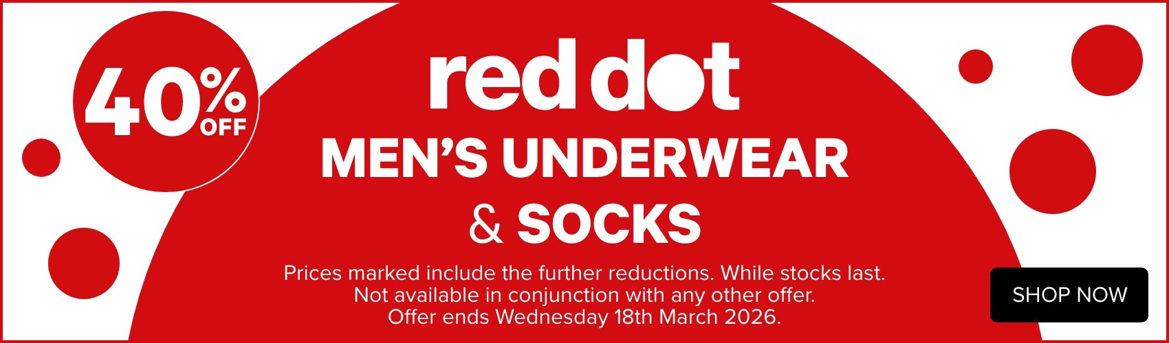 40% off Red Dot Men's Underwear & Socks