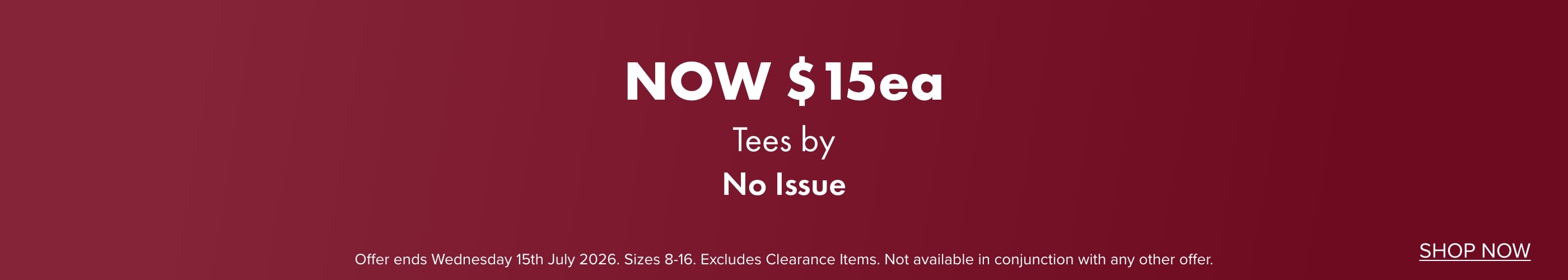 NOW $15ea Tees by No Issue