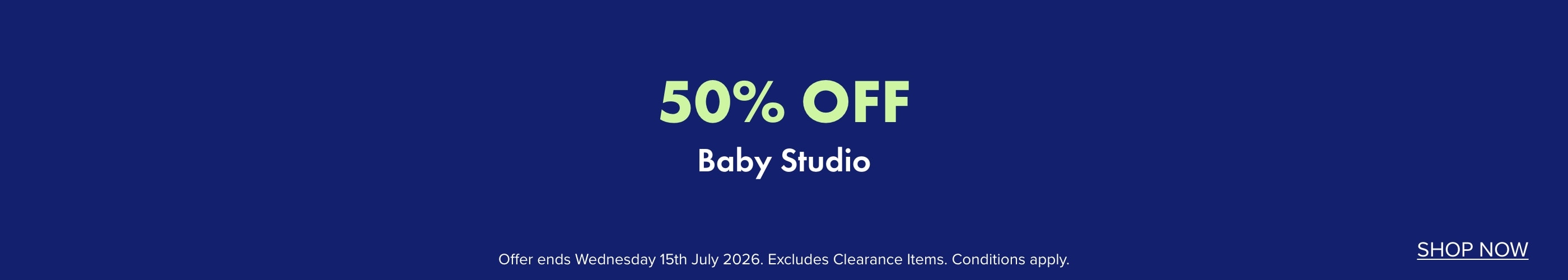 50% OFF Baby Studio