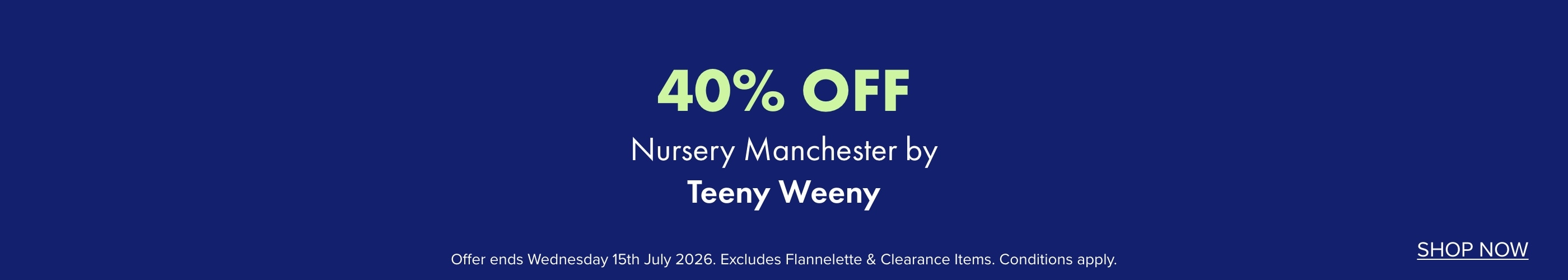 40% OFF Nursery Manchester by Teeny Weeny