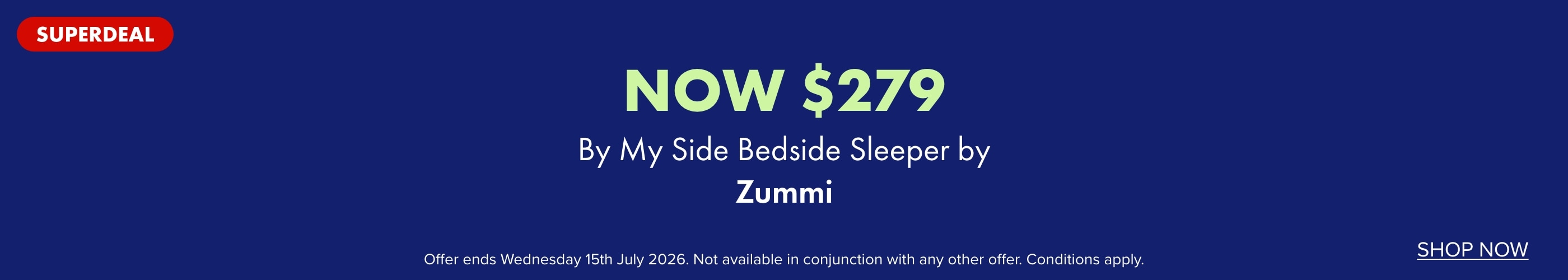 NOW $279 By My Side Bedside Sleeper