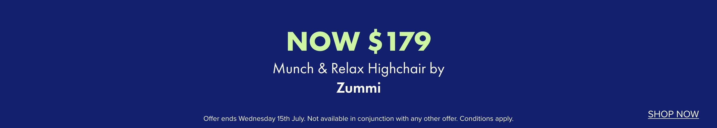 NOW $179 Munch & Relax Highchair by Zummi    