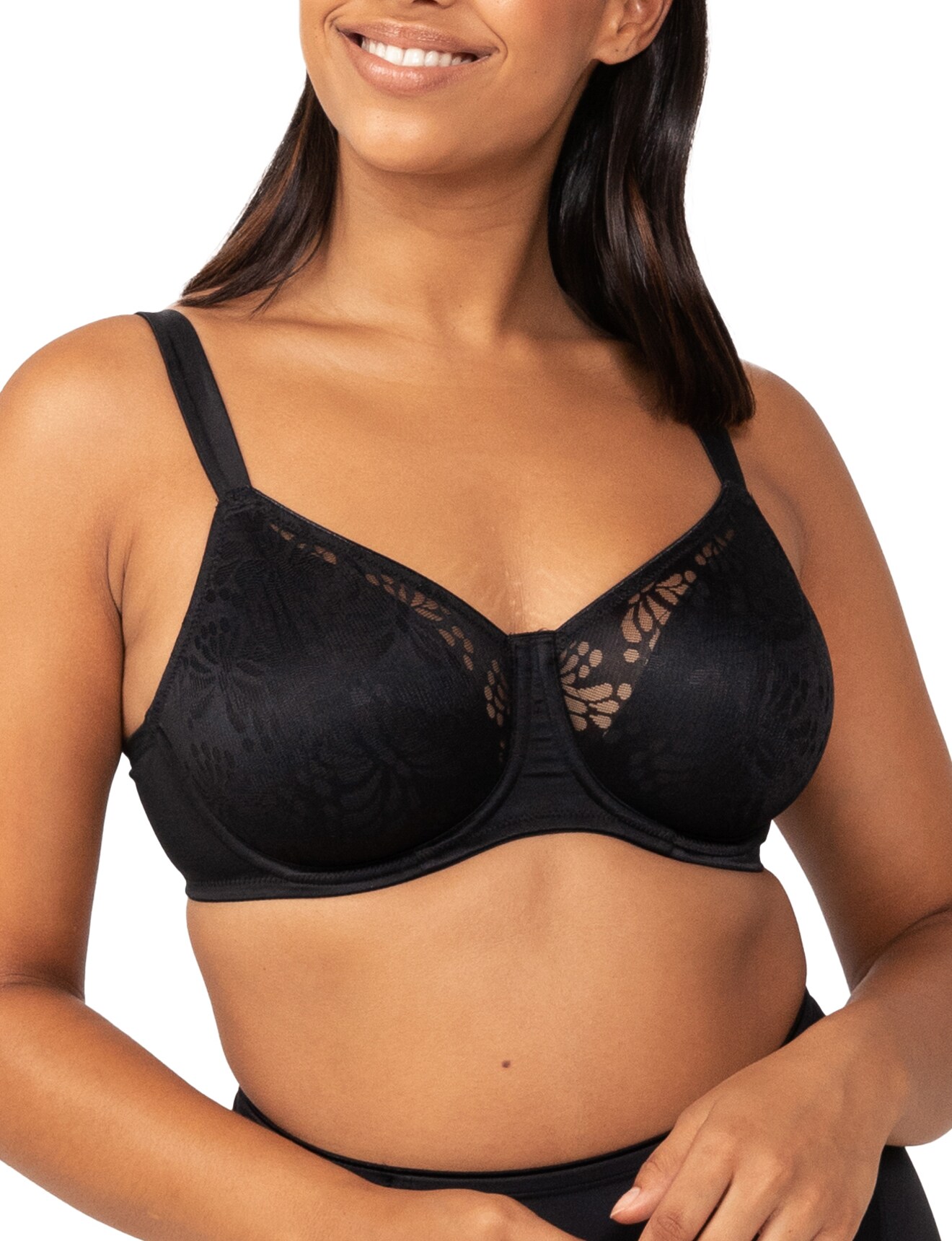 Triumph Lacy Minimiser Bra, Black, C-G product photo