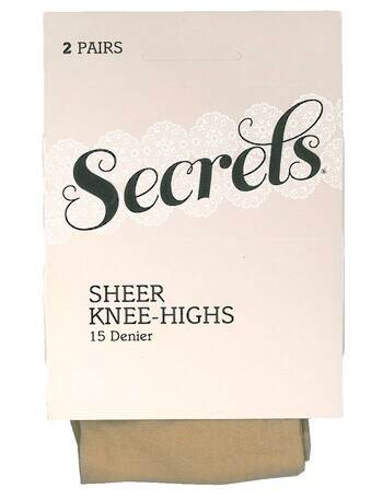 Secrets Sheer Knee-High 2-Pair Pack, 15 Denier product photo