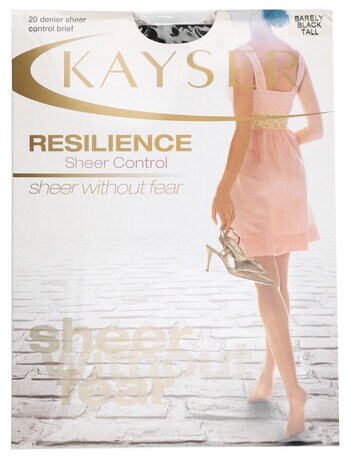 Kayser Resilience Sheer Control Pantyhose, 20 Denier, Barely Black product photo