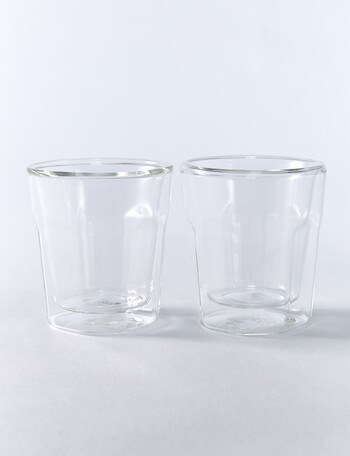 Baccarat Barista Facet Double-Wall Glasses, 90ml, Set-of-2 product photo