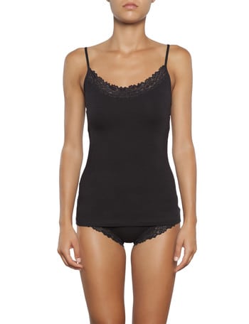 Jockey Woman Parisienne Cotton Cami, Black product photo