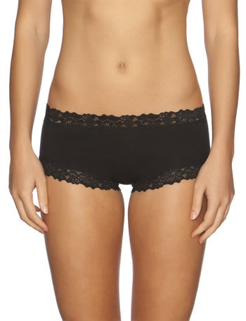 Jockey Woman Parisienne Cotton Boyleg Brief, Black product photo