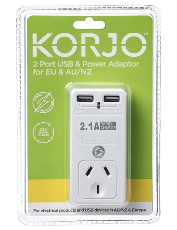 Korjo USB & Power Adaptor Europe/NZ product photo