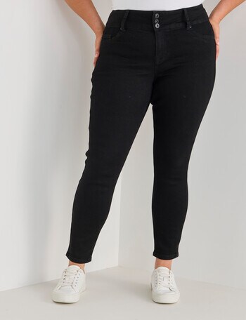 Denim Republic Curve Skinny Jean, Jet Black product photo