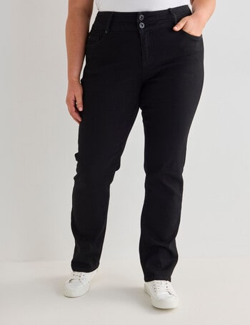 Denim Republic Curve Jean Straight Leg, Jet Black product photo