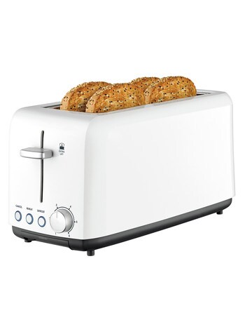 Kambrook Perfect Fit 4 Slice Toaster, White, KTA140WHT product photo