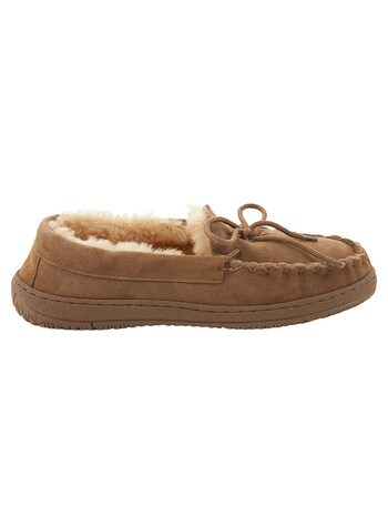 Mi Woollies Moccasin Slipper 208, Tan product photo