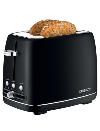 Kambrook Perfect 2 Slice Toaster Matte Black, KTA270MTB product photo