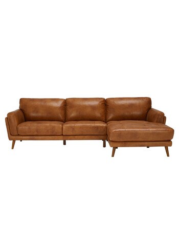 LUCA Furniture Hendrix Leather 2.5 Seater with Right Hand Chaise product photo