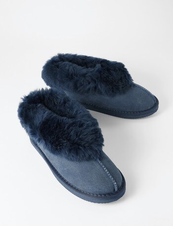Mi Woollies Padabout Slipper, Navy product photo