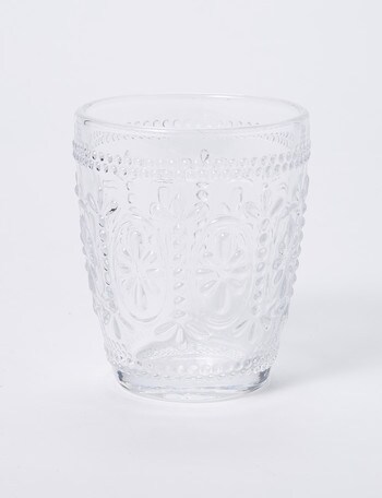 CinCin Sara Embossed Tumbler, Clear, 250ml product photo