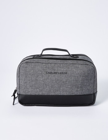 Laidlaw + Leeds Textured Toiletry Bag, Grey product photo