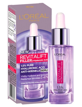 L'Oreal Paris Revitalift Filler 1.5% HA Anti-Wrinkle Serum, 30ml product photo