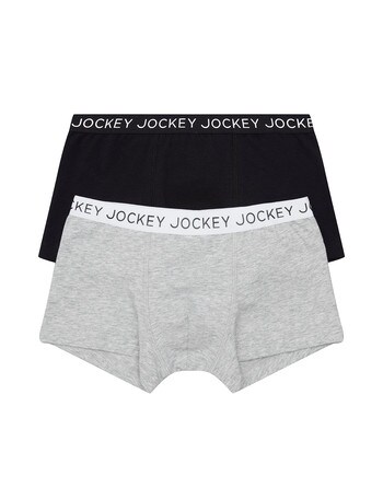Jockey Trunk, 2-Pack, Black & Grey, 3-16 product photo