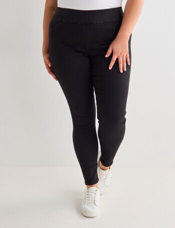 Denim Republic Curve Jegging Pull-On Ultra Stretch Jean, Black product photo