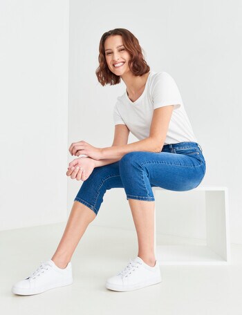 Denim Republic Core Skinny Crop, Dark Blue product photo