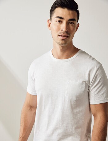 Gasoline Slub Tee, White product photo