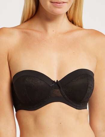 Caprice Strapless Bra, Black, A-DD product photo