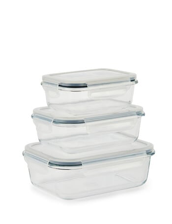 Cuisine::pro Pure Glass Storage Container, Set of 3 product photo