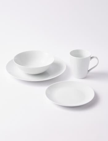 Amy Piper 16-Piece Coupe Dinnerset, White product photo