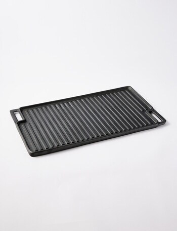 SouthWest Pre-Seasoned Cast Iron Griddle, 46cm x 26cm product photo