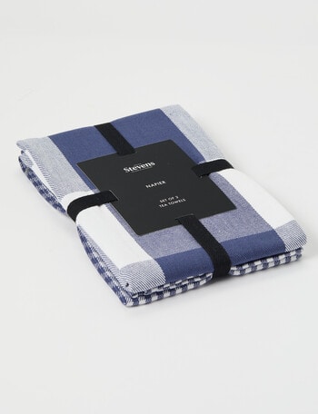 Stevens Napier Cotton Tea Towel, 2-Pack, Blue product photo