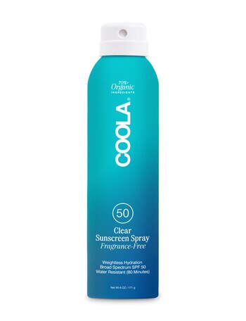 COOLA Classic Body SPF50 Organic Sunscreen Spray, Fragrance Free, 177ml product photo
