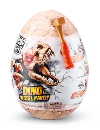 Robo Alive Dino Fossil Find Battery-Powered Surprise Unboxing Robotic Toy, Assorted product photo