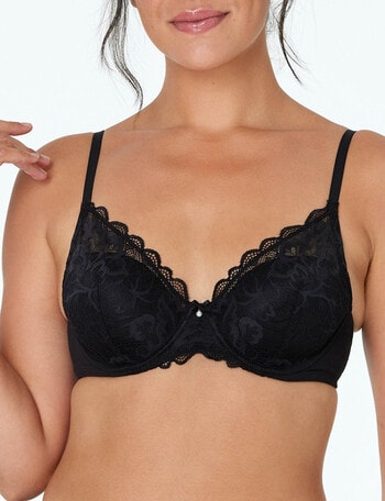 Bendon Embrace Contour Bra, Black, A-DD product photo