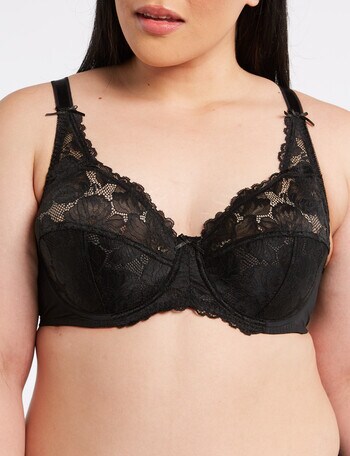 Lyric Dawn Lace Bra, Black, C-E product photo
